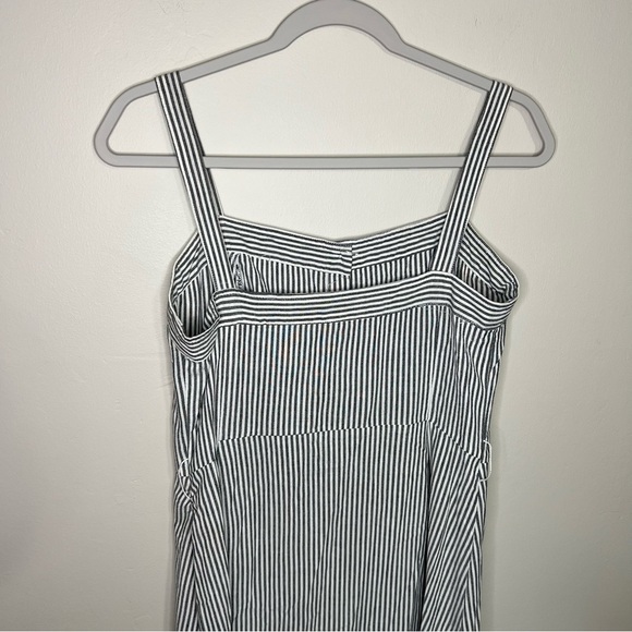 Michael Stars Womens Raina Black and White Stripe Button Front Dress size large - Picture 6 of 10